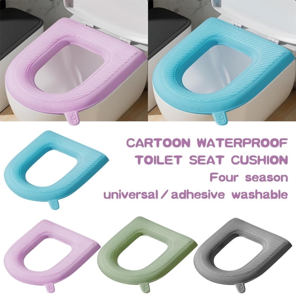 Cushion Toilet Seat, Toilet Seat Cover, Foam Seat Cushion, Eva Foam, Blue Toilet Seat, 15.7*15in, 1 Pc, Bathroom, Moisture Blocking