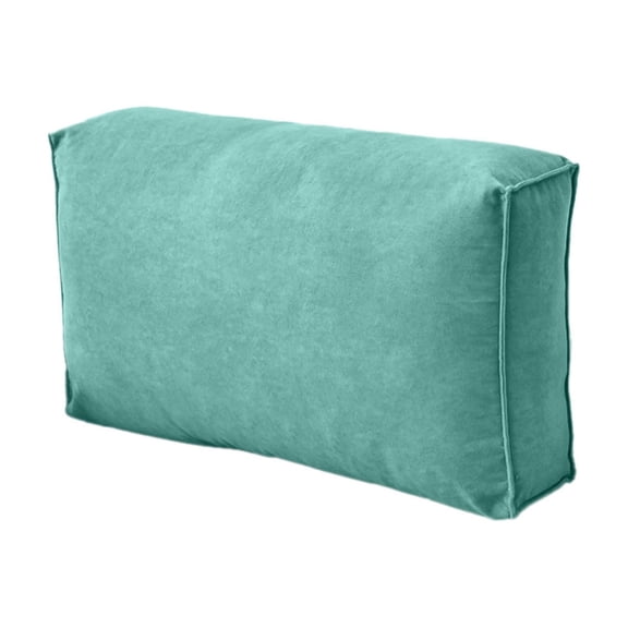 Cushion and Lumbar Support for Sofa and Bed - Removable Velvet Cover Back Cushion for Reading Relaxation and Daybed Use