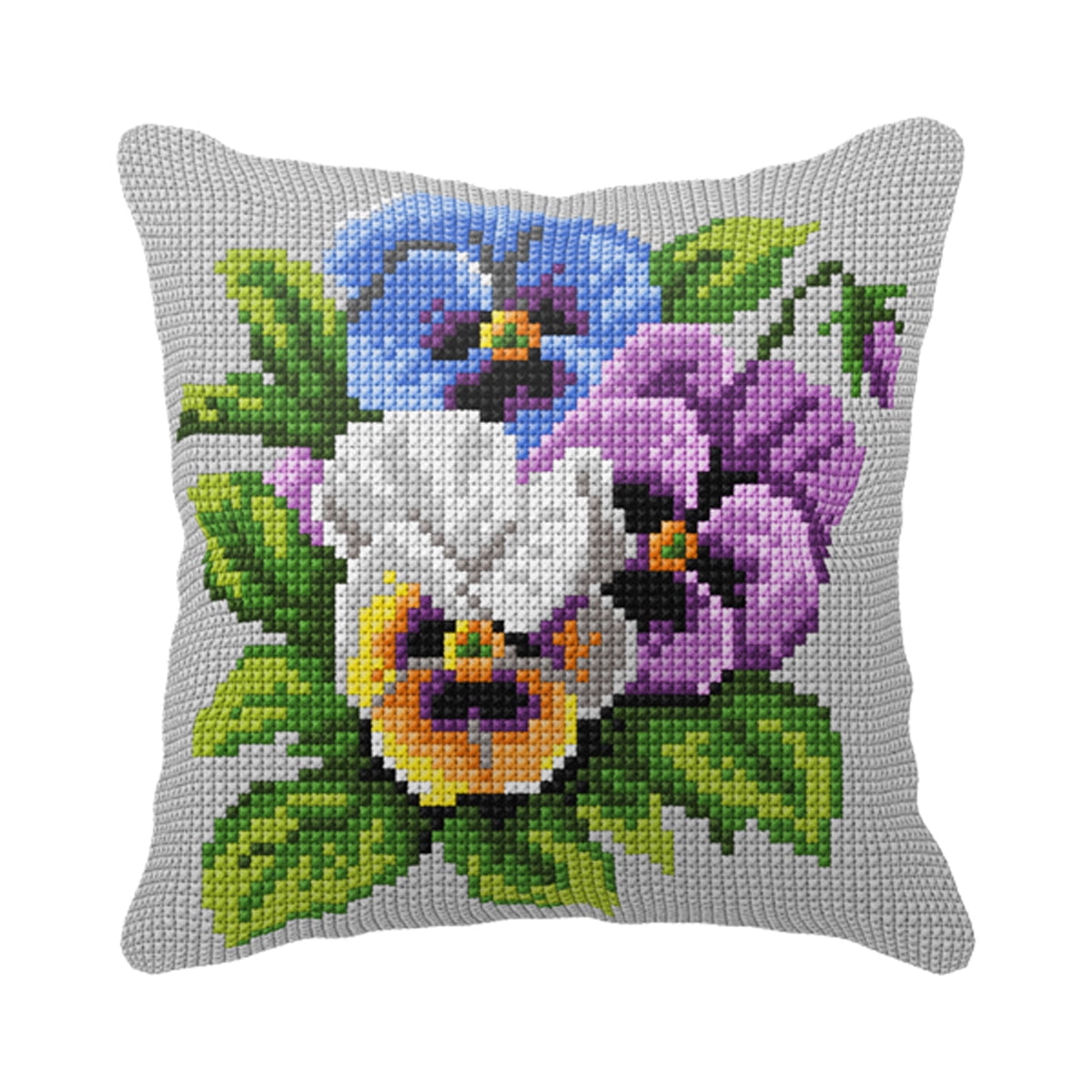 Cushion cross stitch kit "Pansies" 99090
