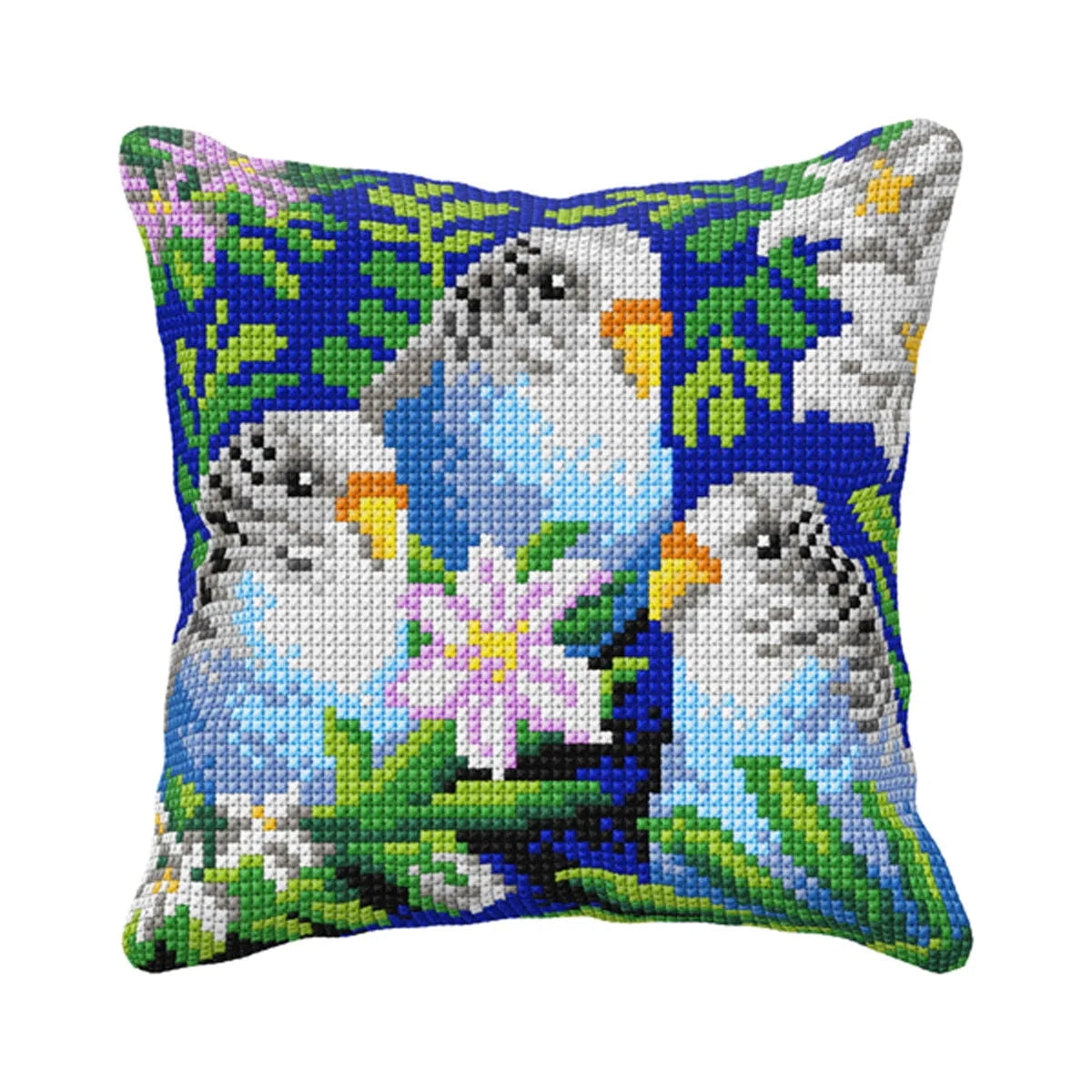 Cushion cross stitch kit "Parrots" 99094