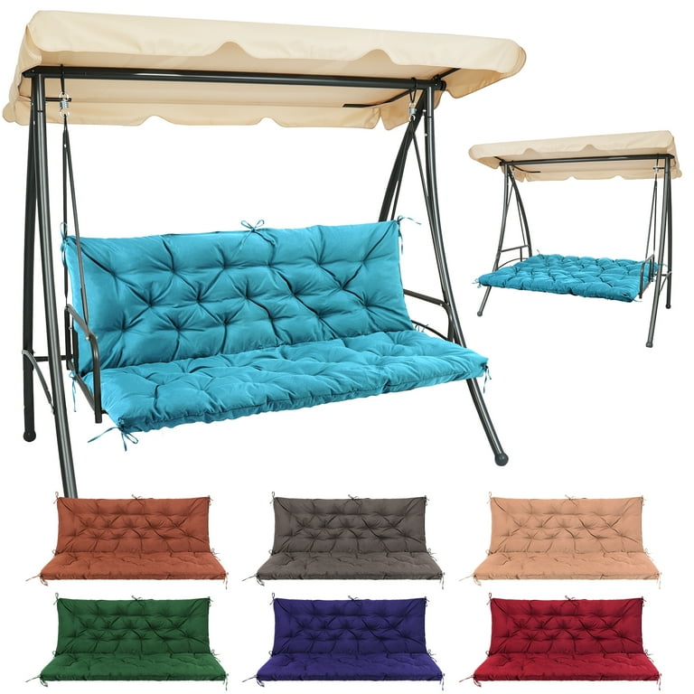 Matalde Outdoor Patio Swing Chair Cushion Waterproof Garden Bench Replacement Cushion Peacock Blue 150cm 100cm Walmart