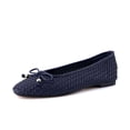thumbnail image 1 of Cushionaire Audrey Woven Ballet Flats for Women | Round Closed Toe Dress Shoes, Bow Accent, Vegan Leather Upper, Comfortable Cushioned Footbed, Office Work Flat, 1 of 8