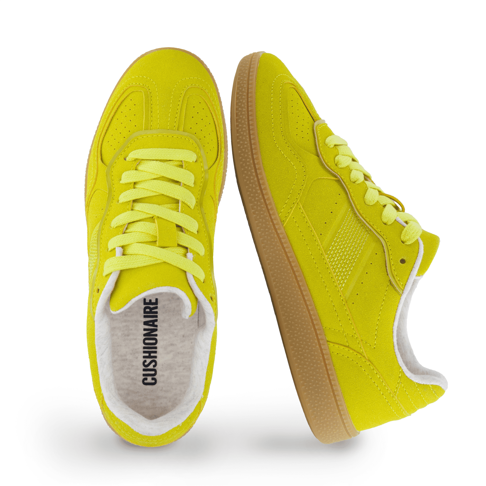 CUSHIONAIRE Sneaker Alta da Donna in Tela Vance + Memory Foam e Cerniera Funzionale, Rosso 39 EU