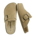 thumbnail image 1 of Cushionaire Blain Genuine Suede Clogs for Women | Slip-On Mules with Memory Foam & Oversized Buckle | Non-Slip Comfort Clogs & Mules Shoes for Women, 1 of 15