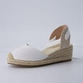 thumbnail image 1 of Cushionaire Bonita Platform Espadrille Wedge Sandals for Women, Closed Toe Lace Up Ankle Wrap Dressy Everyday Womens Heels, 1 of 20