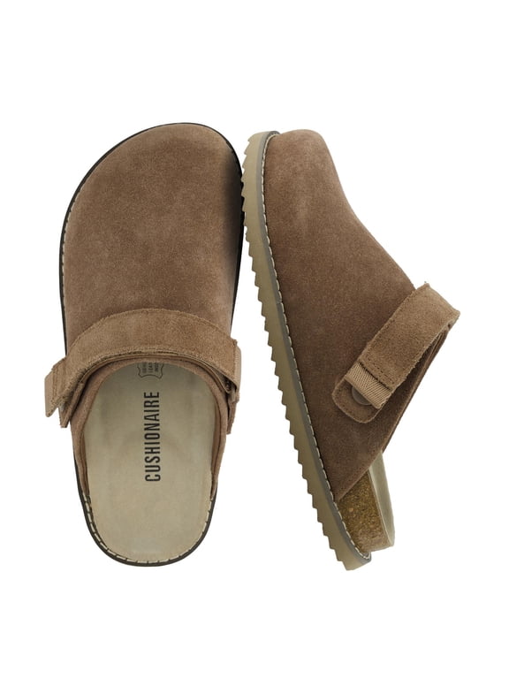 Boulder Genuine Leather Clogs for Women, Slingback Slip On Shoes with Adjustable Swivel Back Strap and Memory Foam Footbed
