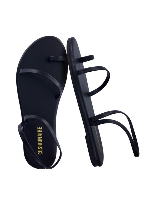 Chai Strappy Sandals for Women | Flat Summer Slip on Sandals | Comfortable Casual Strappy Shoes with Memory Foam