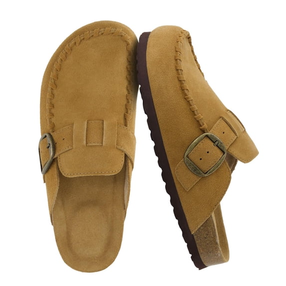 Cushionaire Canoe Genuine Suede Clogs for Women Footwear with Moc Toe Design – Casual Slip On Womens Shoes