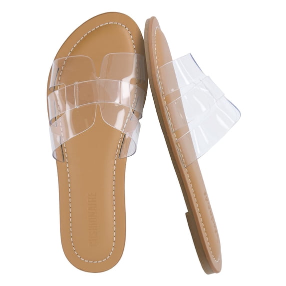 Cushionaire Caper Jelly Sandals for Women, Comfortable Womens Slides with Cushioned Footbed and Wide Widths Available