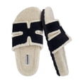 thumbnail image 1 of Cushionaire Cuddle Comfort Slippers for Women - Faux Shearling Cozy Slide Sandal +Memory Foam, Wide Widths Available, 1 of 17