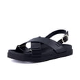 thumbnail image 1 of Cushionaire Eden Footbed Sandals for Women, Comfortable Arch Support Womens Sandals with Platform, Slingback Strap and Memory Foam, 1 of 14