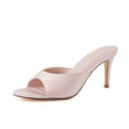 thumbnail image 1 of Cushionaire Elle Pointed Heel Womens Sandal, Open Toe Heeled Mule with Cushioned Memory and Stiletto Design, 1 of 12