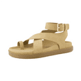 thumbnail image 1 of Cushionaire Entry Womens Ankle Wrap Molded Footbed Sandal with Adjustable Strap | Non-Slip Outsole | Womens Platform Sandals | Comfortable Summer Shoes | Wide Widths Available, 1 of 21