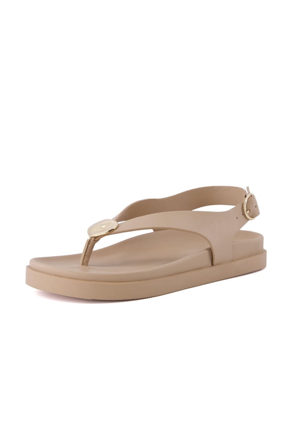 Expo Thong Sandals for Women, Comfortable Slingback Sandals with Arch Support and Cushioned Footbed