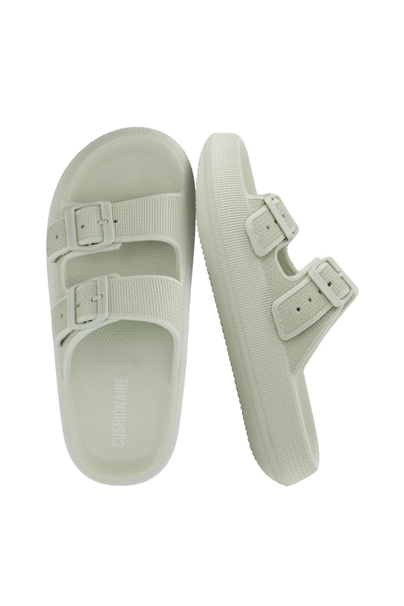 Fame Pillow Recovery Sandals for Women, Adjustable Double Buckle Waterproof EVA Cloud Slides for Women