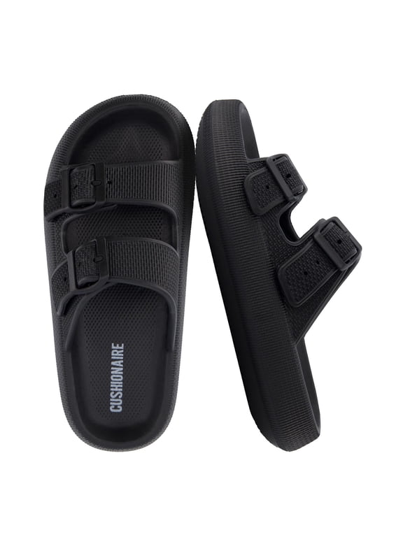 Fame Pillow Recovery Sandals for Women, Adjustable Double Buckle Waterproof EVA Cloud Slides for Women