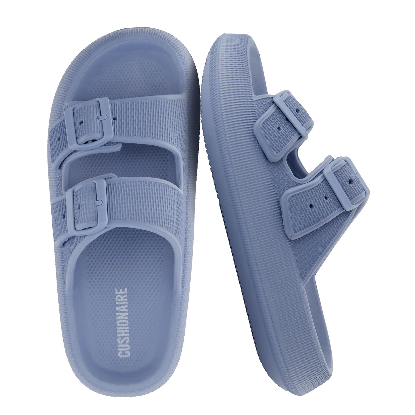 Cushionaire Fame Pillow Recovery Sandals for Women, Adjustable Double ...
