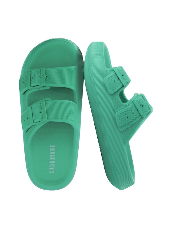 Fame Pillow Recovery Sandals for Women, Adjustable Double Buckle Waterproof EVA Cloud Slides for Women