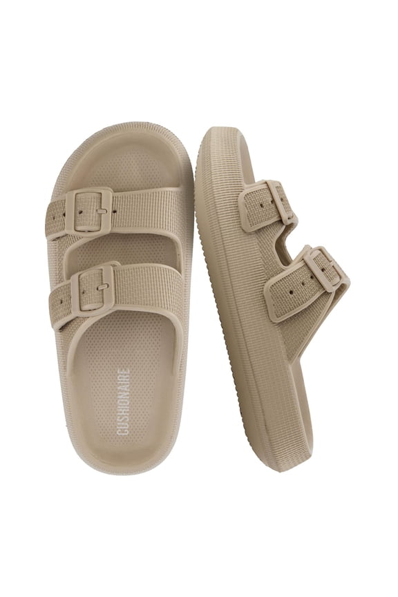 Fame Pillow Recovery Sandals for Women, Adjustable Double Buckle Waterproof EVA Cloud Slides for Women