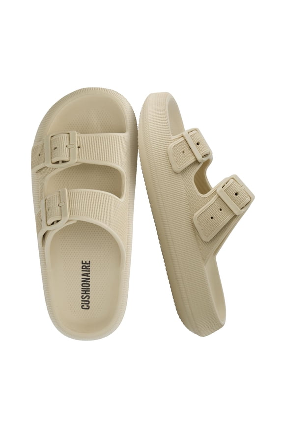 Fame Pillow Recovery Sandals for Women, Adjustable Double Buckle Waterproof EVA Cloud Slides for Women