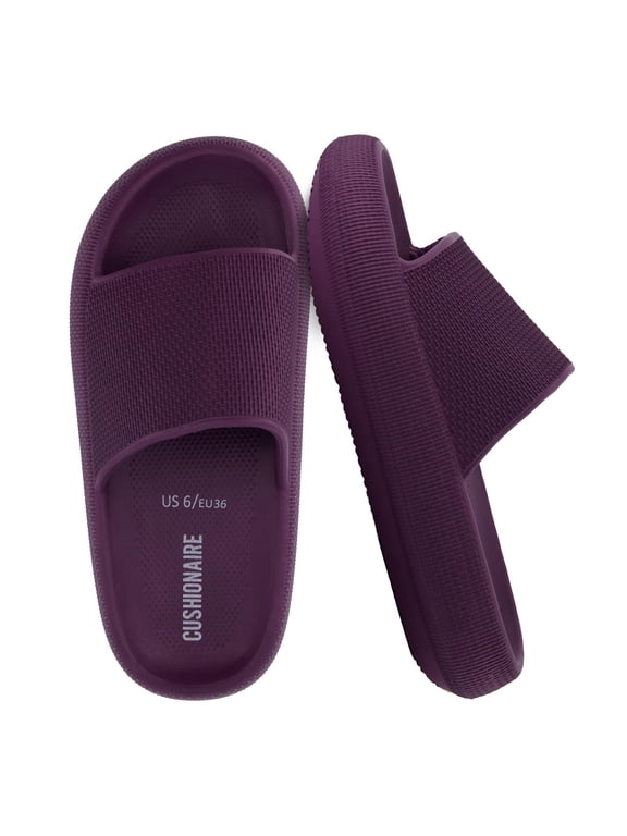 Feather Pillow Slide Sandals for Women – Comfortable and Squishy Slip On Womens Slippers, Indoor Outdoor Shower Shoes, Beach Essential Cloud Slides