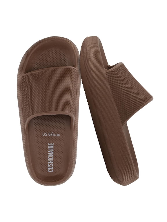 Feather Pillow Slide Sandals for Women – Comfortable and Squishy Slip On Womens Slippers, Indoor Outdoor Shower Shoes, Beach Essential Cloud Slides