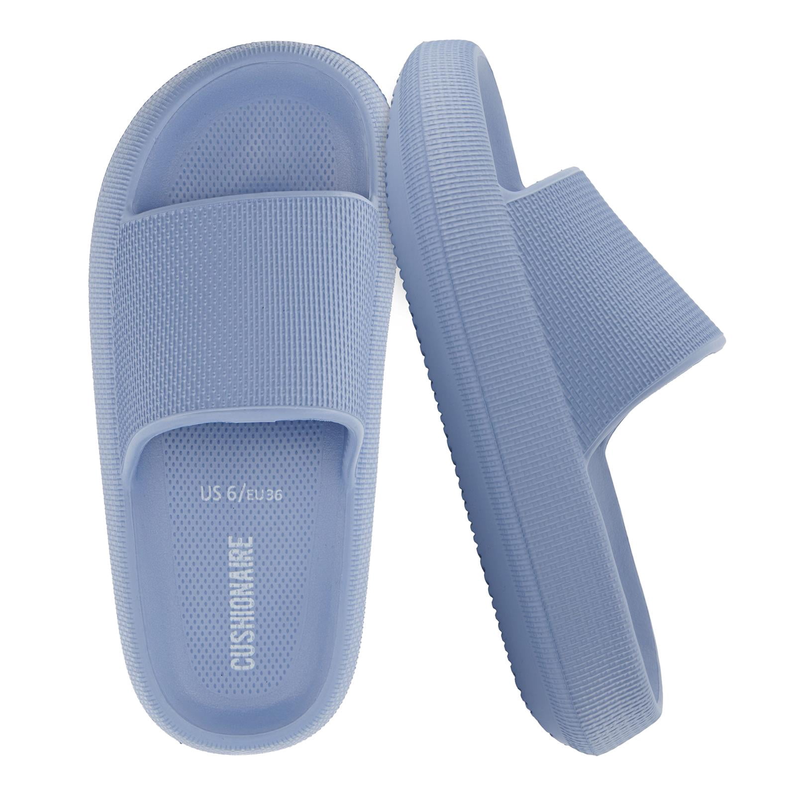 CUSHIONAIRE, Feather Womens Slides, 1 pair, Comfortable Slip On ...
