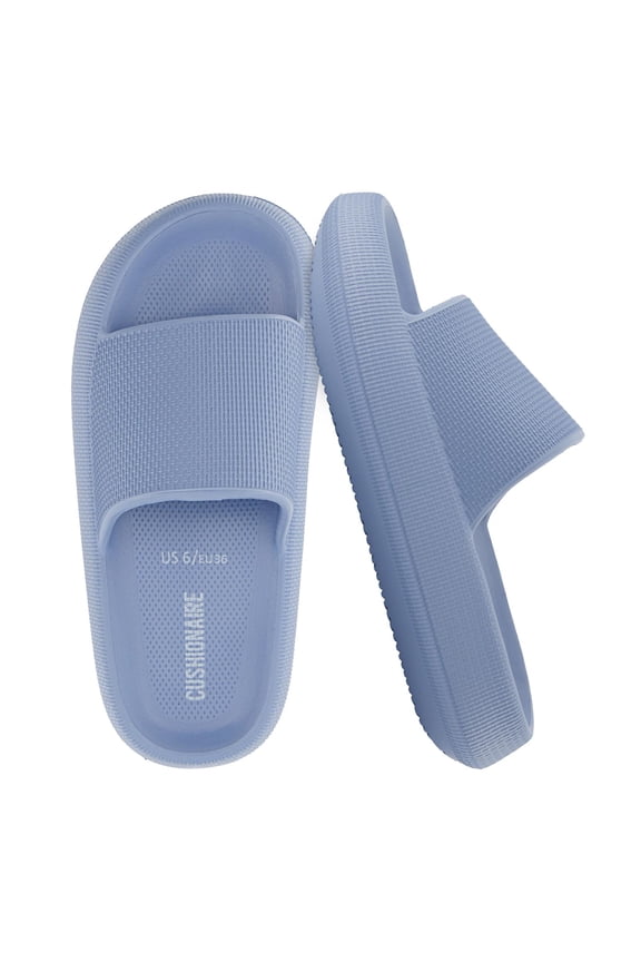 Feather Pillow Slide Sandals for Women – Comfortable and Squishy Slip On Womens Slippers, Indoor Outdoor Shower Shoes, Beach Essential Cloud Slides