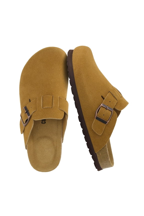 Hana - Genuine Leather Suede Classic Clog Womens Shoes - Slip On Mule Comfortable Shoes for Women