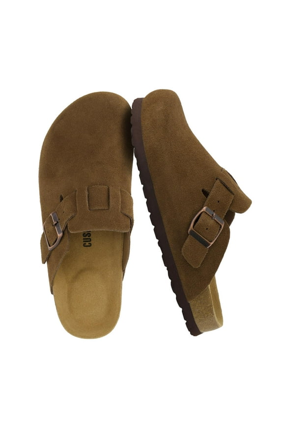 Hana - Genuine Leather Suede Classic Clog Womens Shoes - Slip On Mule Comfortable Shoes for Women