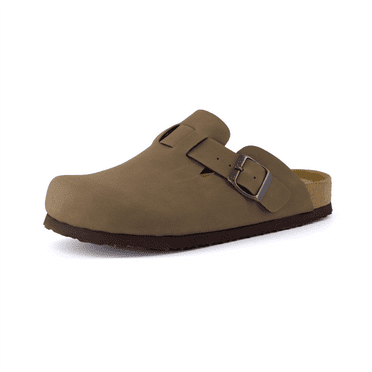 Cushionaire Hana Slip-On Buckle Clog with Cork Footbed  Memory Foam