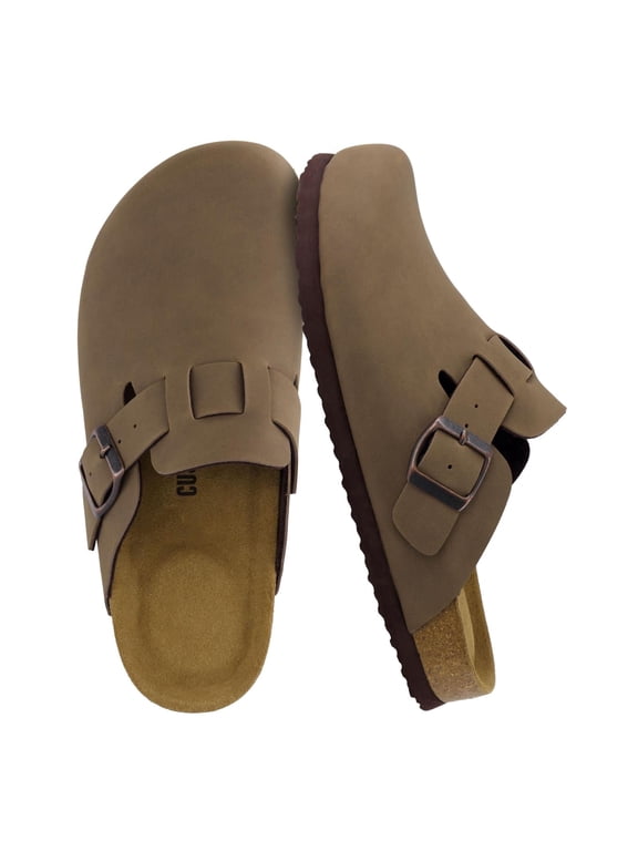 Hana Women's Clogs | Comfortable Vegan Suede Clogs for Women | Slip On Potato Shoes with Cork Footbed & Arch Support | Memory Foam, Wide Widths Available