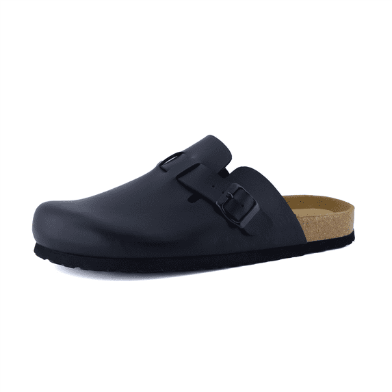 Cushionaire Haze Mens Clogs | Comfortable Slip-On Clogs for Men with Arch Support and Cork Suede Footbed | Perfect Potato Shoes for Indoor & Outdoor Use