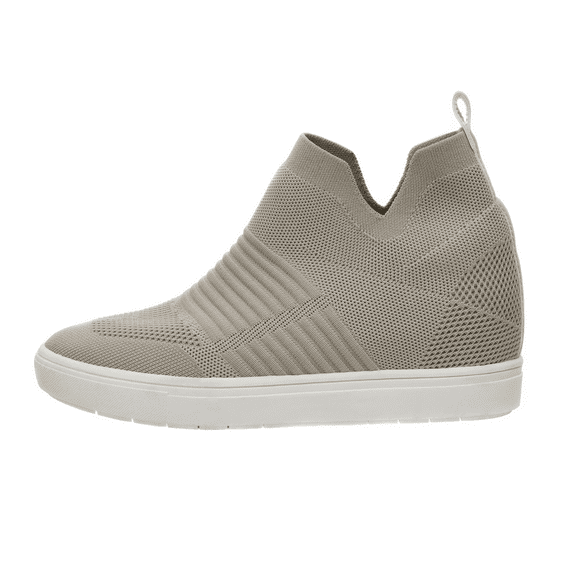 Cushionaire Hoyt Knit Hidden Wedge Sneakers for Women | Soft Breathable Knit Sneakers with Memory Foam Padding | Comfortable Everyday Wedge Sneakers with Wide Widths Available