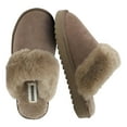 thumbnail image 1 of Cushionaire Hush Cozy Womens Slippers with Faux Fur Lining – Slip On  Comfortable Mule House Slippers for Women Indoor and Outdoor, 1 of 16