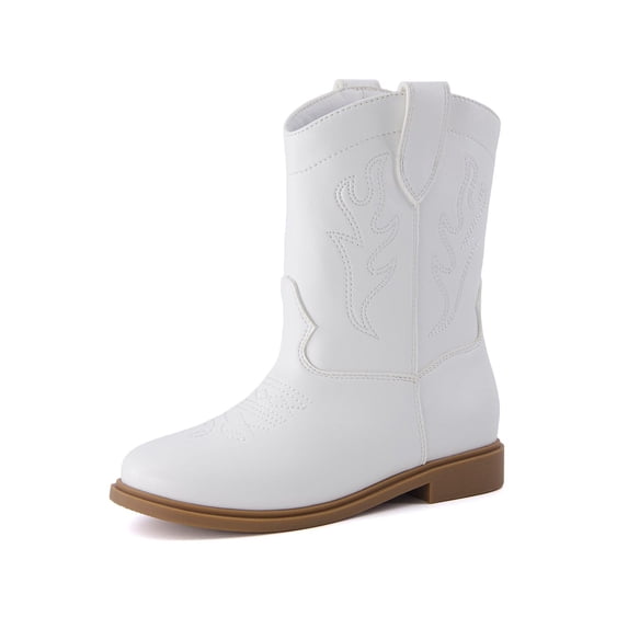 Cushionaire Jane Western Cowboy Boots for Girls | Cute Classic Cowgirl Boots for Kids | Comfortable Everyday Western Boots for School and Play