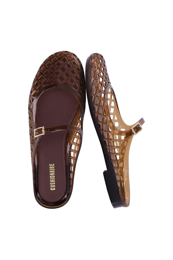 Java Casual Womens Jelly Flats with Adjustable Strap, Closed Toe Mary Janes Mule Design, Waterproof Jelly Sandals for Women