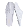 thumbnail image 1 of Cushionaire Lab Jelly Flats for Women, Closed Toe Slip On Lightweight Womens Mules with Woven Design and Cushioned Comfort, 1 of 32