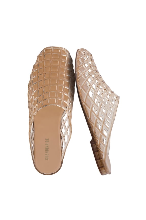 Lab Jelly Flats for Women, Closed Toe Slip On Lightweight Womens Mules with Woven Design and Cushioned Comfort