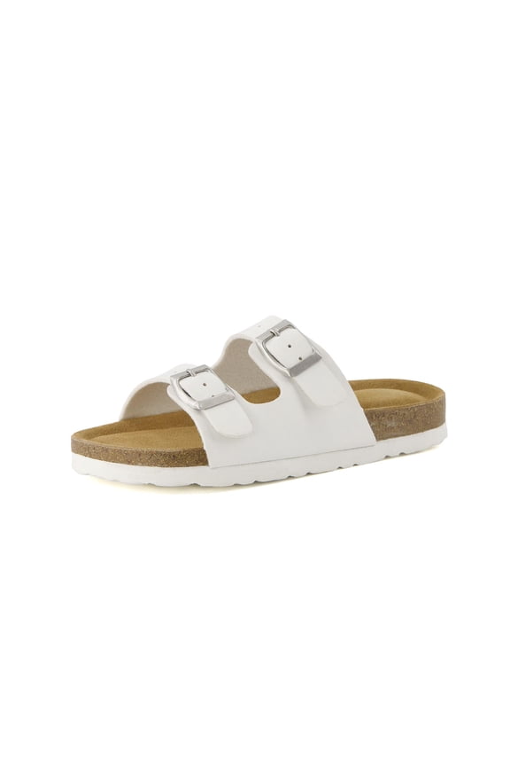 Lane Boys and Girls Sandals, Comfortable Cork Footbed Slide Sandals with Adjustable Straps and Supportive Cushioned Design - Kids Summer Sandals