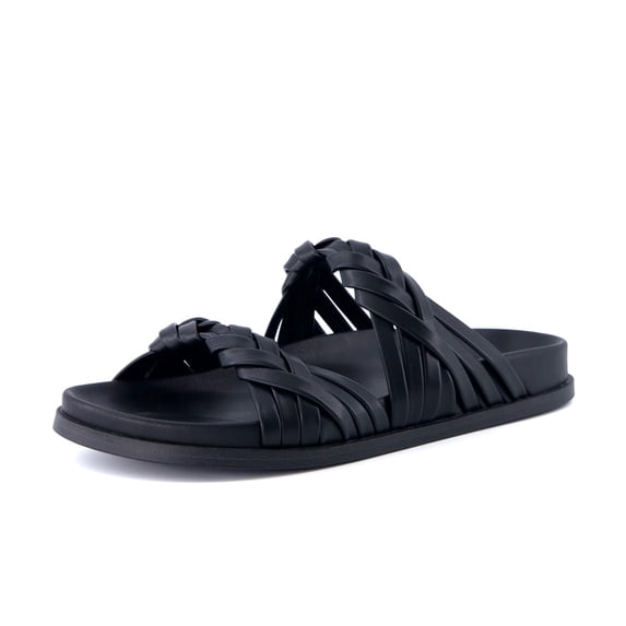 Cushionaire Lens Womens Sandals with Arch Support, Comfortable Sandals for Women with Braided Strap and Cushioned Footbed