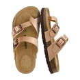 thumbnail image 1 of Cushionaire Luna Kids Sandals, Supportive Cork Footbed Slides for Kids, Boys and Girls with Adjustable Buckles and Comfortable Fit, 1 of 17