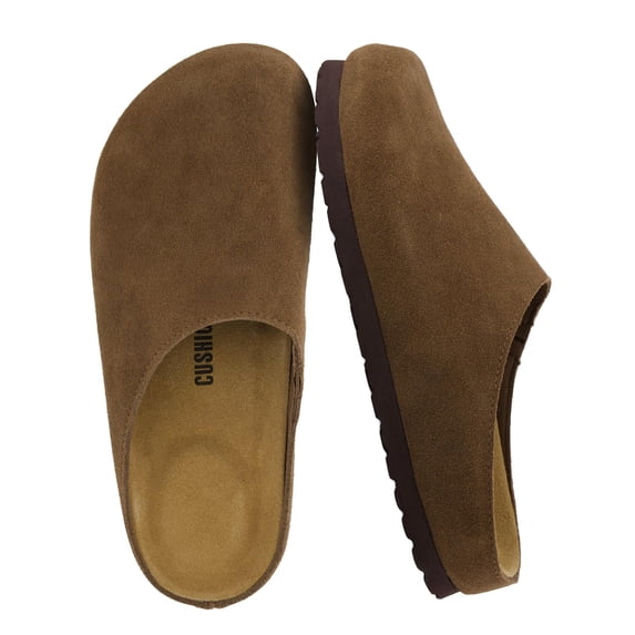 Cushionaire Lute Genuine Suede Leather Clogs for Women Indoor and Outdoor – Comfortable Slip On Womens Clogs with Cushioned Footbed