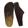 thumbnail image 1 of Cushionaire Lute Leather Clogs For Women | Genuine Suede Closed Toe Slip On Clogs With Cushioned Footbed and Cork Outsole | Classic Comfortable Indoor Outdoor Mule Design For Everyday Wear, 1 of 19