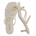 thumbnail image 1 of Cushionaire Maui Strappy Womens Sandals with Kitten Heels – Vegan Leather Square Toe Dress Sandals for Women with Dressy Metal Accent Toe Loop, 1 of 23
