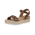 thumbnail image 1 of Cushionaire Melissa Espadrille Platform Sandals For Women with Adjustable Ankle Strap and Memory Foam Insole - Comfortable Womens Wedge Flatform Sandals for Summer, 1 of 6