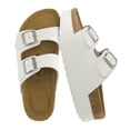 thumbnail image 1 of Cushionaire Plane Comfortable Platform Womens Sandals with Double Buckle Straps and Genuine Suede Cushioned Footbed, Wide Widths Available, 1 of 13