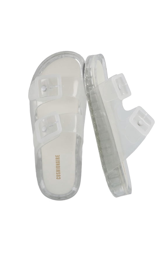 Pool Slides For Women Waterproof Double Buckle Adjustable Slip-On Womens Sandals For Beach Shower Casual Wear