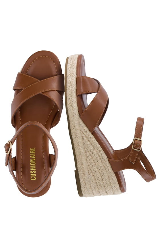 Prego Espadrille Wedge Sandals for Women, Crisscross Open Toe Wedge Heels with Adjustable Ankle Strap
