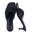 thumbnail image 1 of Cushionaire Quiz Kitten Heels for Women, Strappy Heeled Sandals with Cushioned Footbed, Slip On Open Toe Sandal, 1 of 17